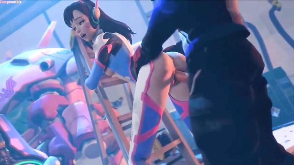 Porn parody of the game Overwatch XXX with Mercy, Widowmaker and other