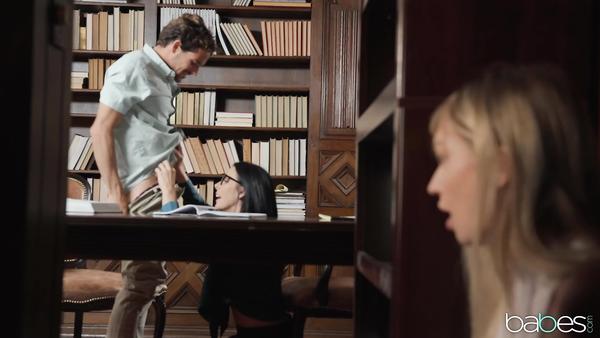 Young Student Fucks Busty Librarian Reagan In College